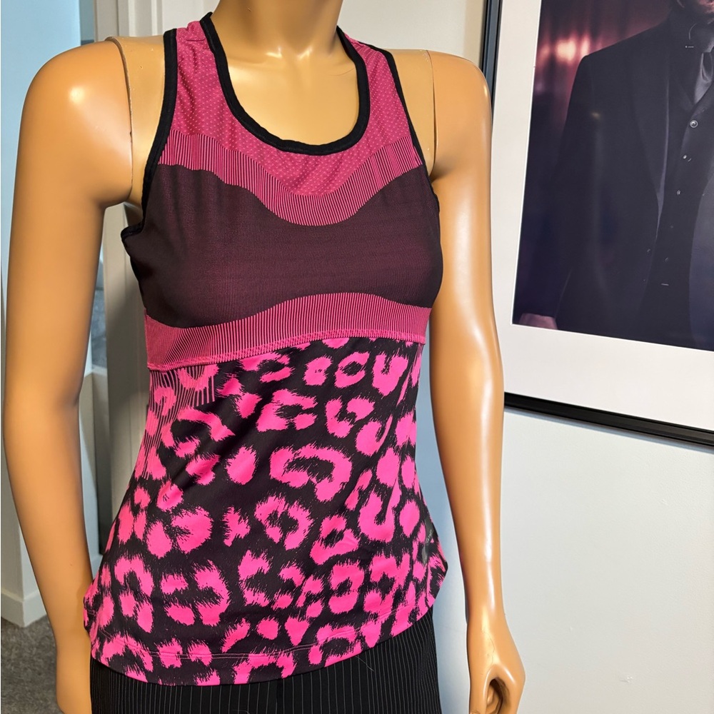 Adidas Stella McCartney Pink and Black Sports Top